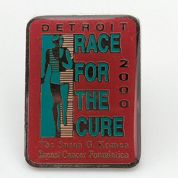 Detroit Race For The Cure 2000 Susan G Komen Breast Cancer Foundation Pin - Picture 1 of 3